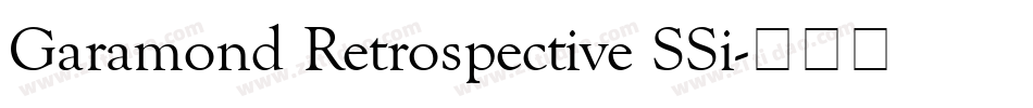Garamond Retrospective SSi字体转换